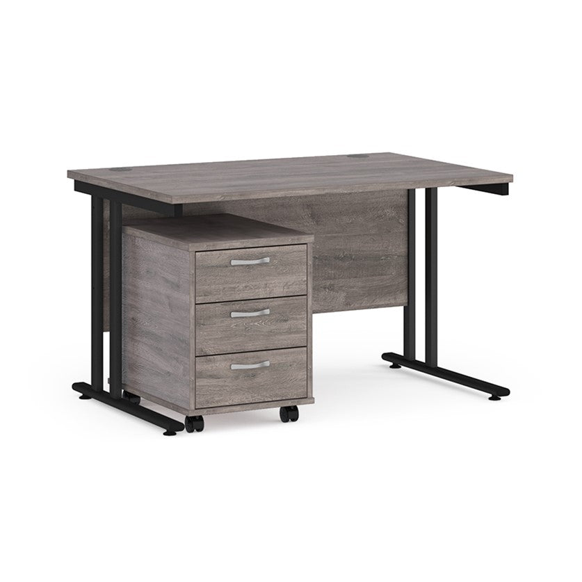 Maestro 25 Desk with 3 Drawer Pedestal | Chilli Seating