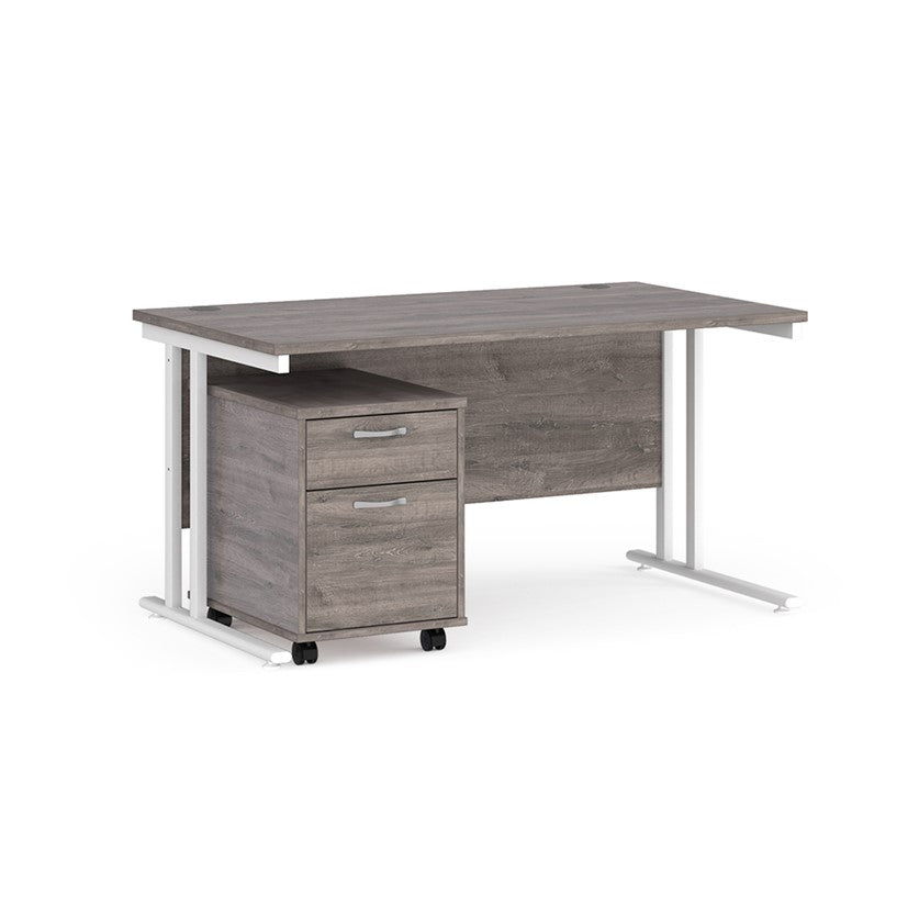 Maestro 25 Desk with 2 Drawer Pedestal | Chilli Seating