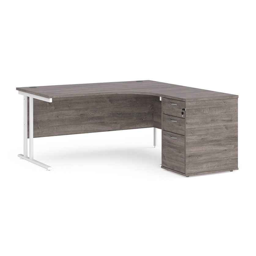Maestro 25 Right Hand Desk with Pedestal | Chilli Seating