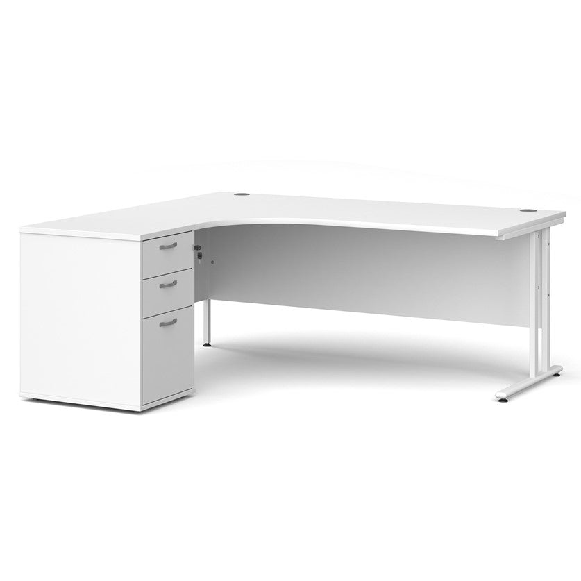 Maestro 25 Left Hand Desk with Pedestal