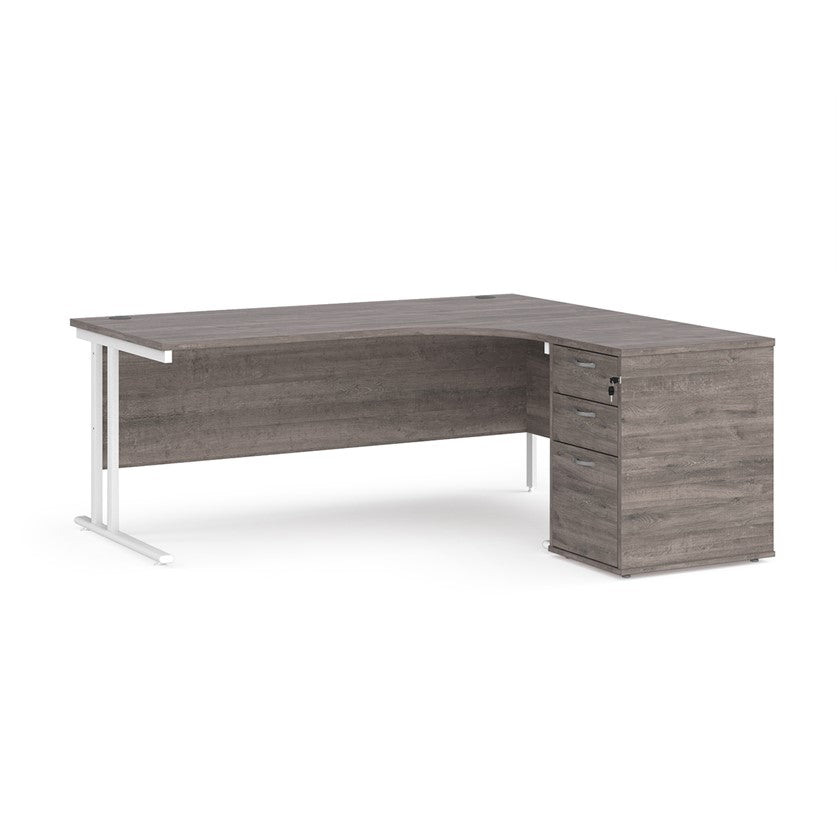 Maestro 25 Right Hand Desk with Pedestal | Chilli Seating