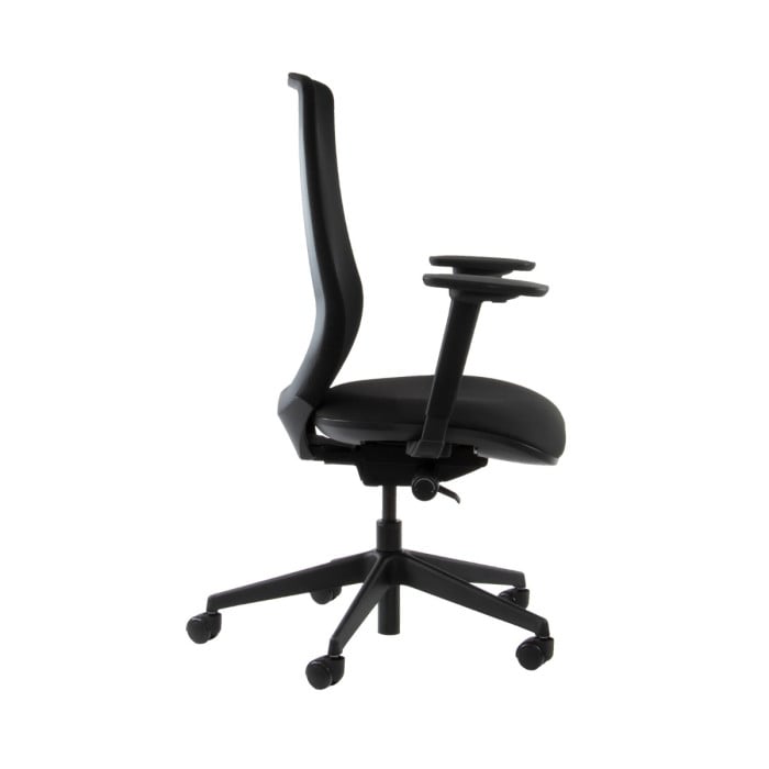 Black office chair on a white background