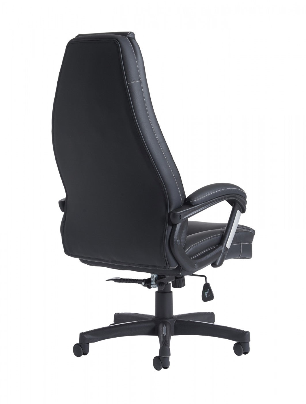 Black office chair on a white background