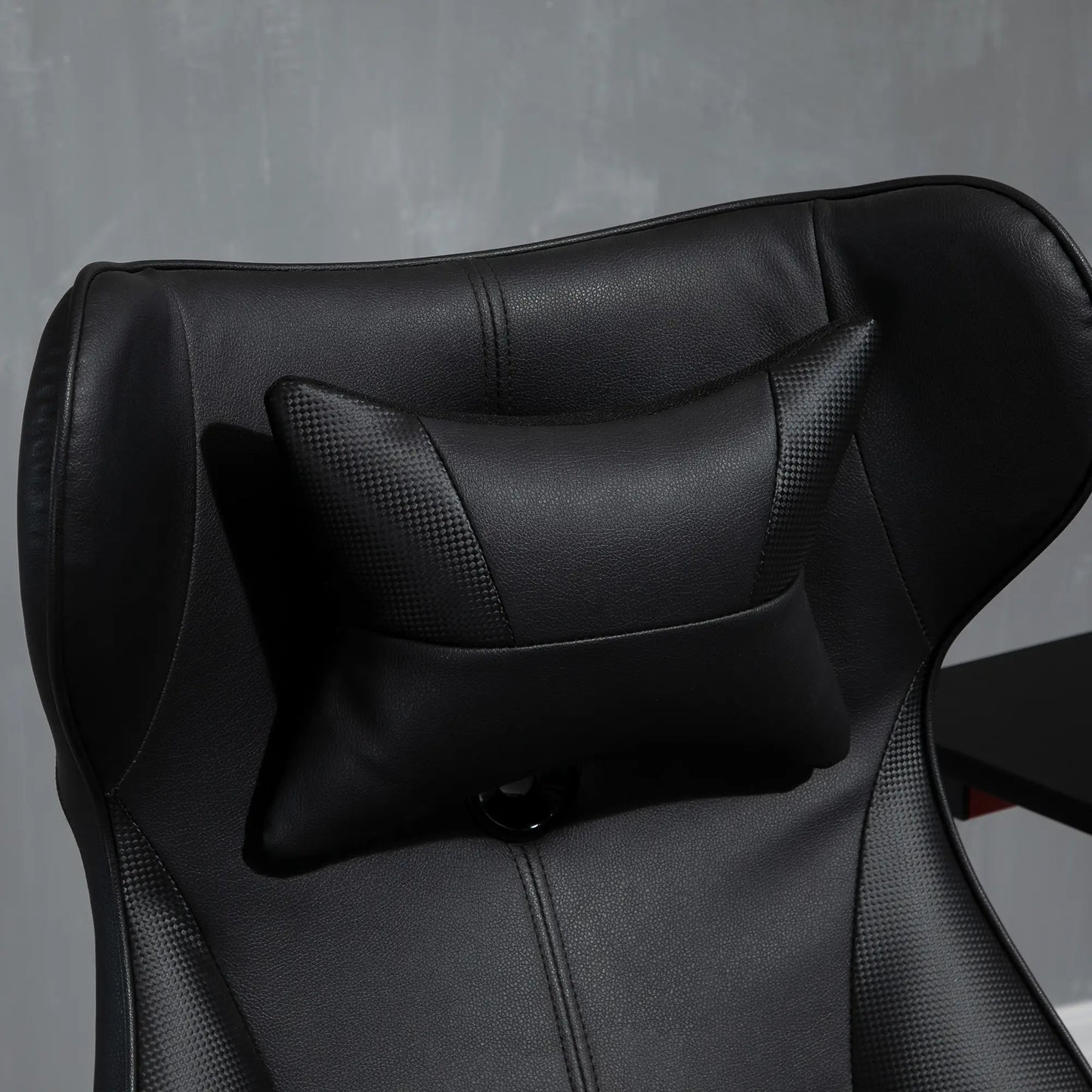 Video Game Chair with Lumbar Support, Racing Style Chair, Black