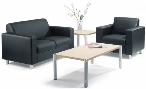 Iceberg Leather Faced Armchair