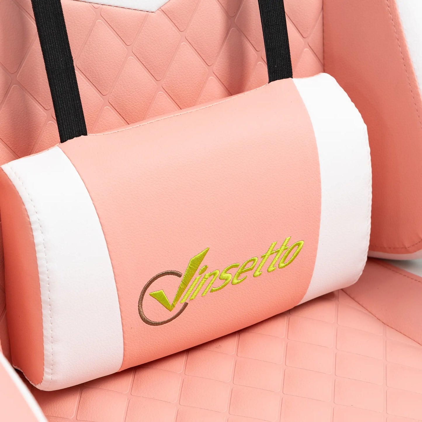 Gaming Chair, Computer Desk Chair with Lumbar and Headrest, Pink