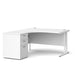 Maestro 25 left hand desk with pedestal