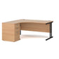 Maestro 25 left hand desk with pedestal