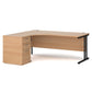 Maestro 25 left hand desk with pedestal