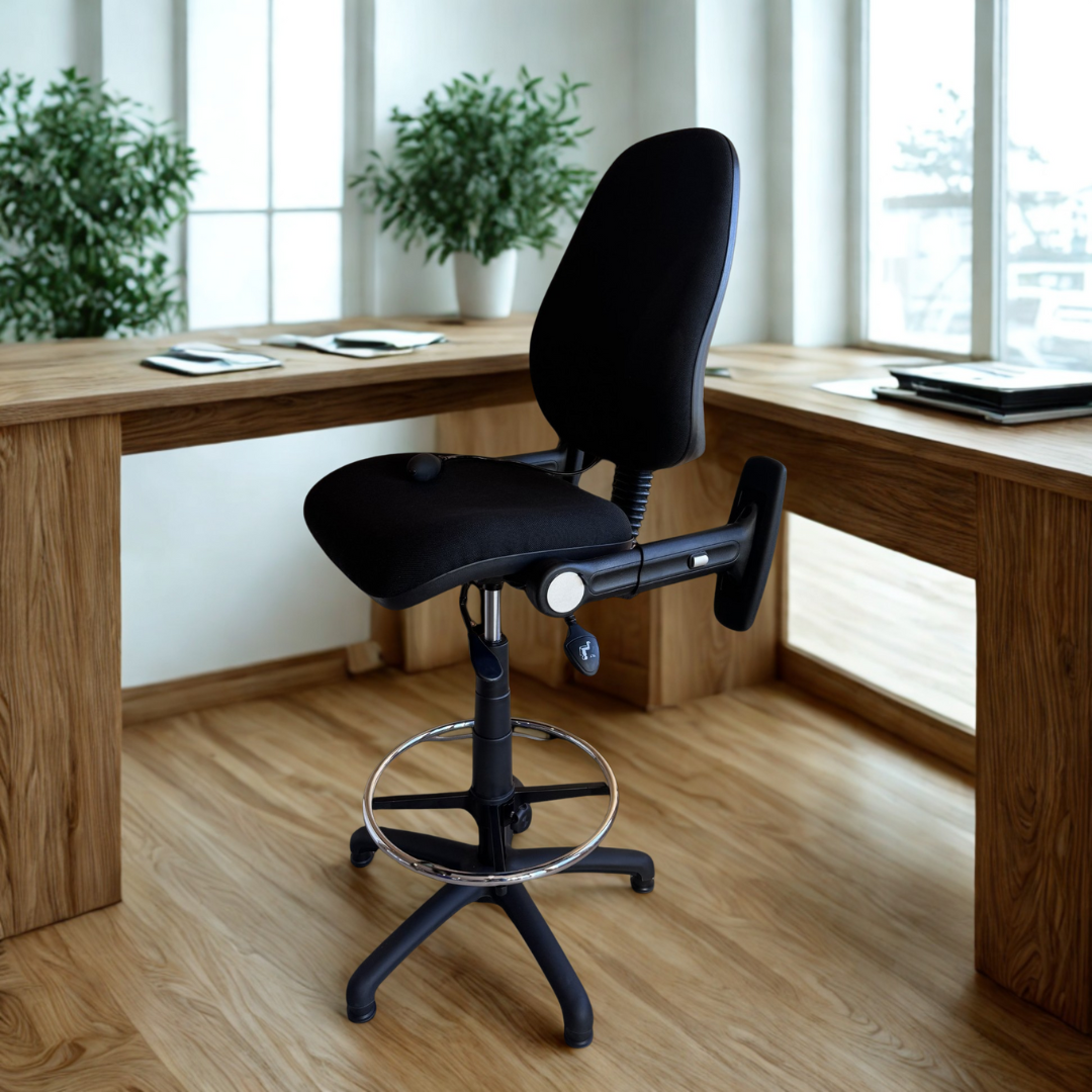 Juno Max Draughtsman Chair with Seat Slide and Seat Tilt and Lumbar Support