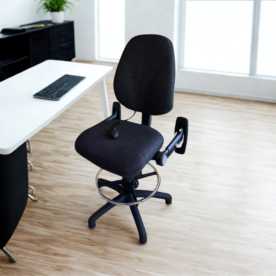 Juno Max Draughtsman Chair with Seat Slide and Seat Tilt and Lumbar Support