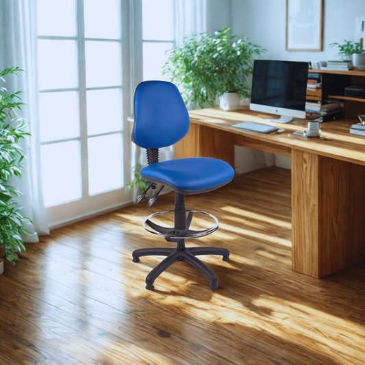 Medium Back Vinyl Draughtsman Chair | Chilli Seating