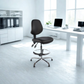Chrome Medium Back Vinyl Draughtsman Chair | Chilli Seating