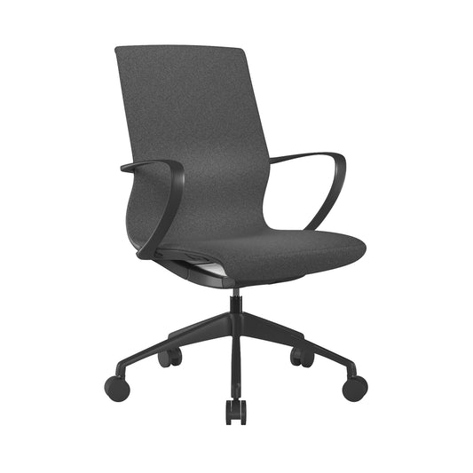 Black office chair on a white background