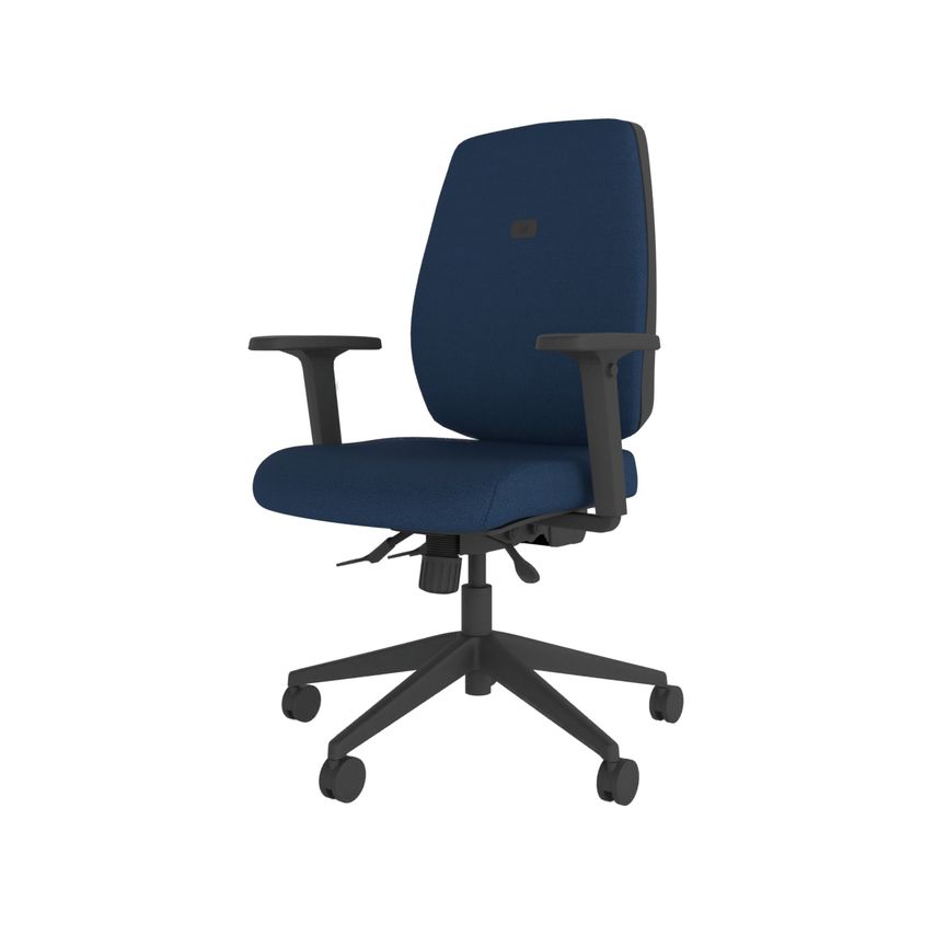 Cappela Agility High Back Posture Chair Blue Front Quarter