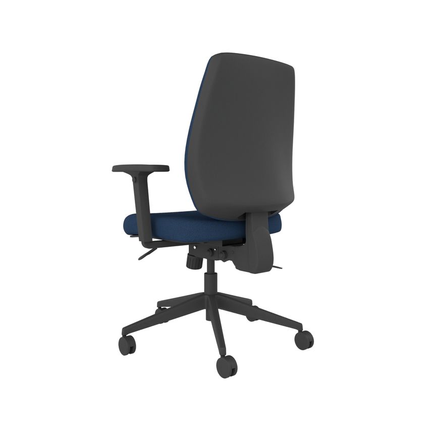 Cappela Agility High Back Posture Chair Blue Back Quarter