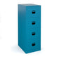 Anti-tilt filing cabinets in blue.