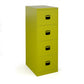 Anti-tilt filing cabinets in green.