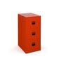 Anti-tilt filing cabinets in red.