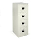 Anti-tilt filing cabinets in white.