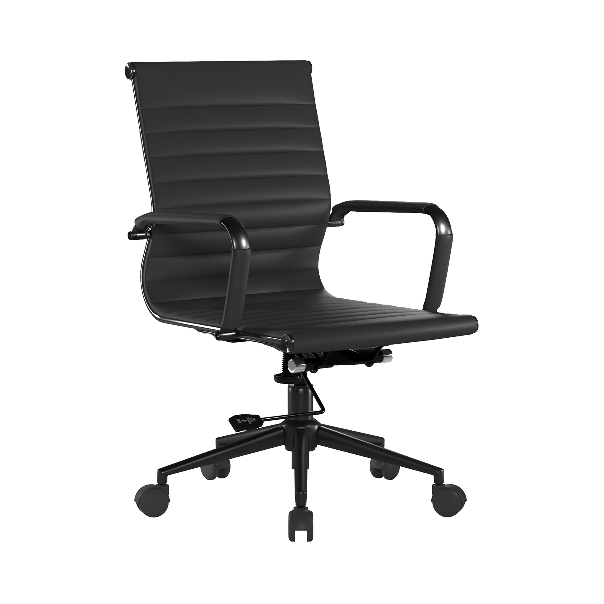 Black office chair on a white background