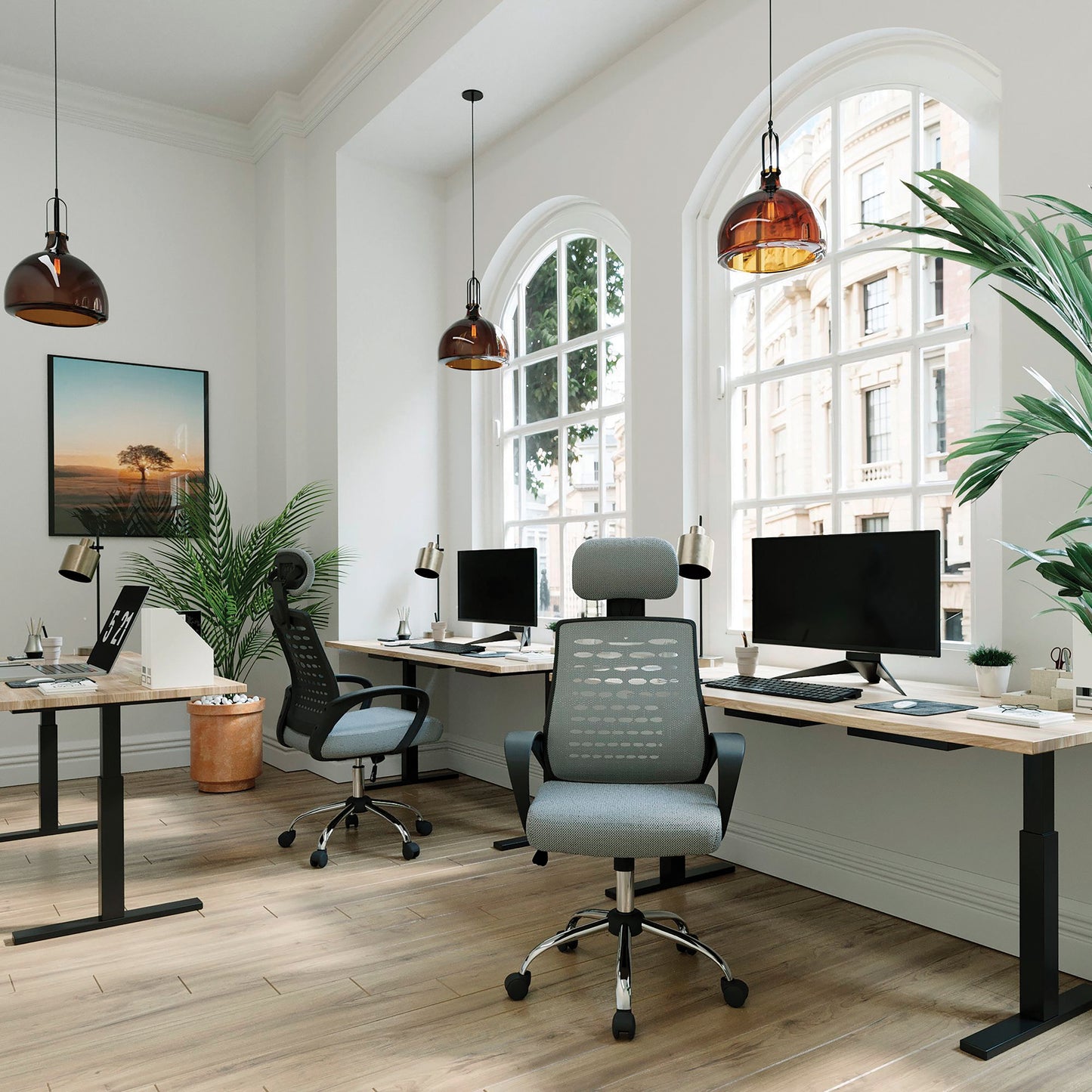 Sigma - Medium Back Task Operator Armchair with Chrome Base