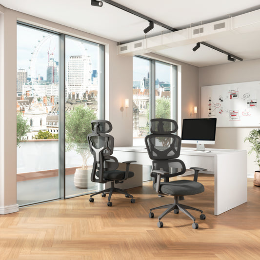 Trinity - Ergonomic Mesh Chair with Adjustable Headrest, Arms and Lumbar Support