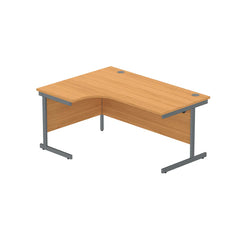 Core Left Hand Corner Desk with Steel Single Upright Cantilever Frame