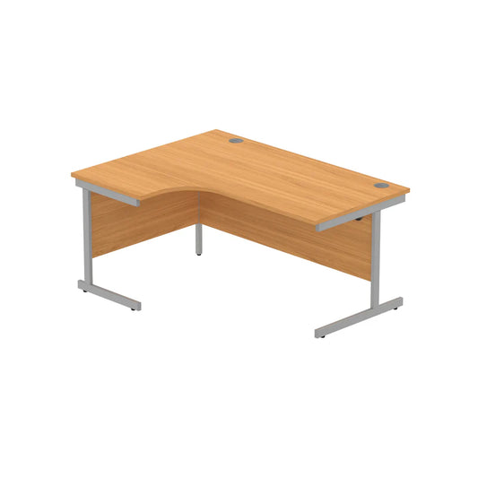 Core Left Hand Corner Desk with Steel Single Upright Cantilever Frame
