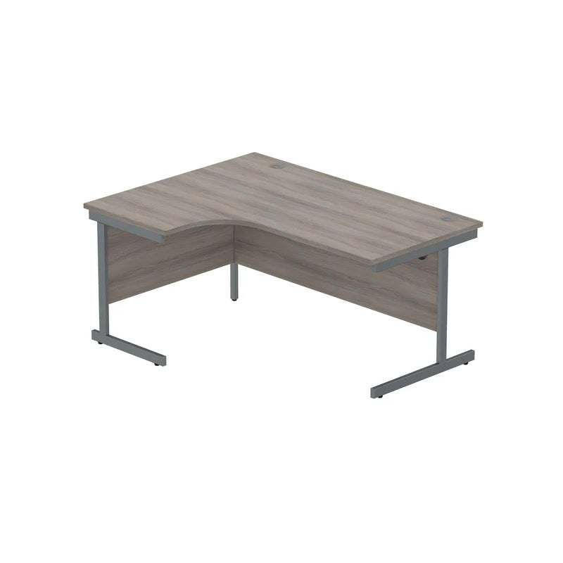 Core Left Hand Corner Desk with Steel Single Upright Cantilever Frame