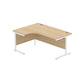 Core Left Hand Corner Desk with Steel Single Upright Cantilever Frame