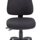 Gray office chair with a black base on a white background
