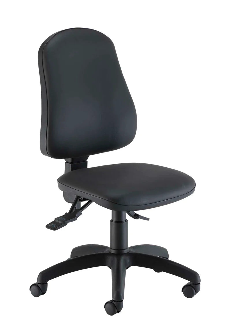 Calypso Ergo 2 Lever Office Chair With Lumbar Pump in black PU