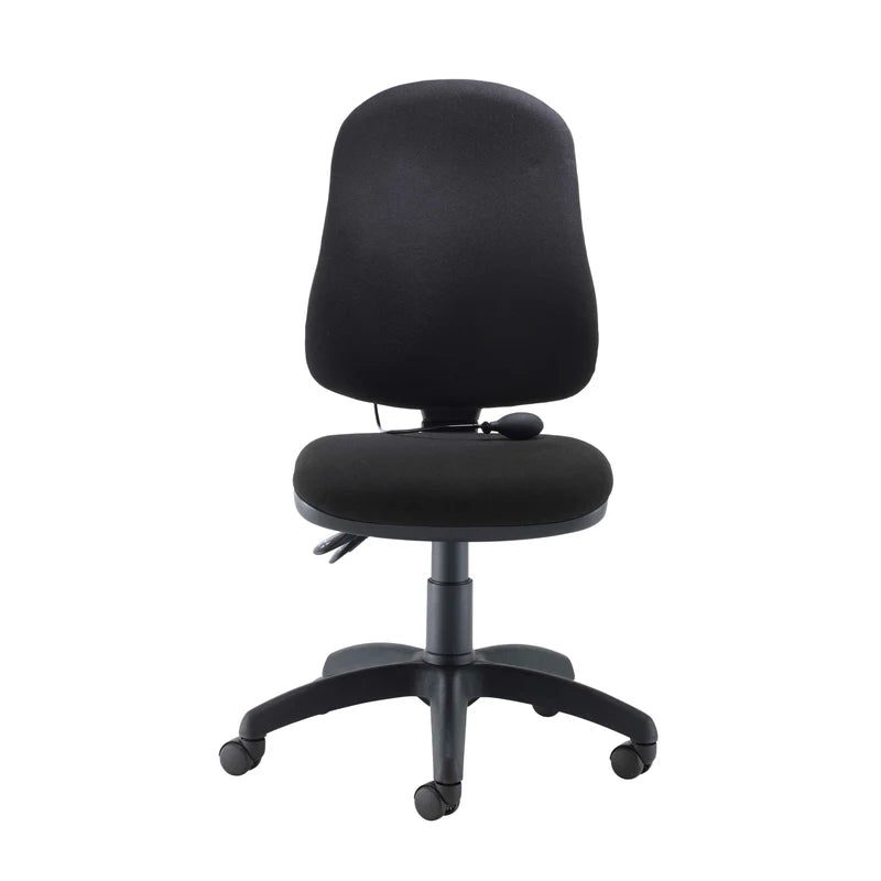 Black office chair on a white background