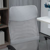 Gray office chair with mesh back in an office setting