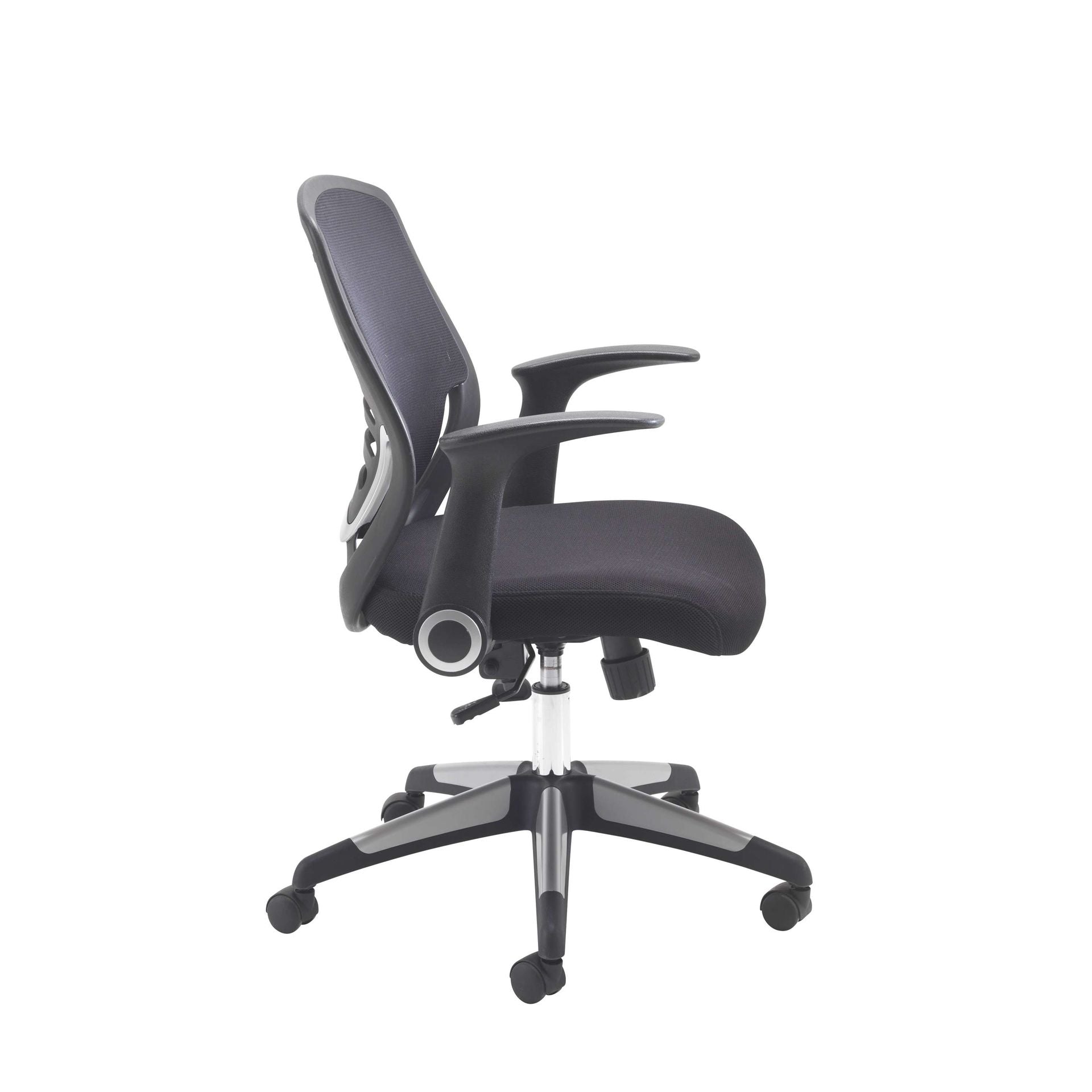 Black office chair on a white background