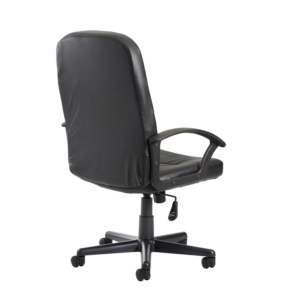 Black office chair on a white background