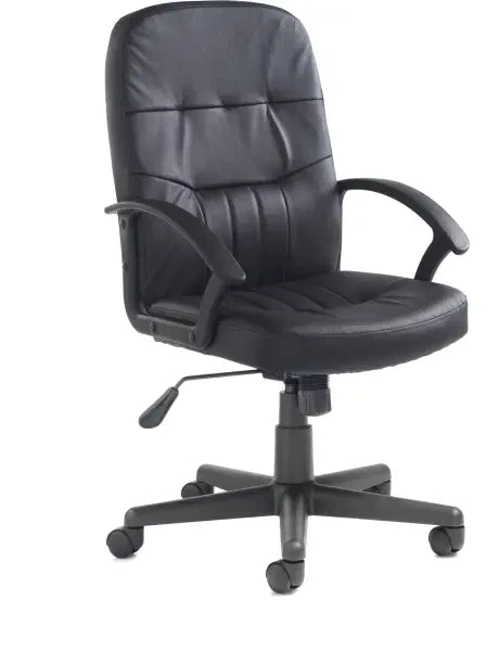 Black office chair on a white background