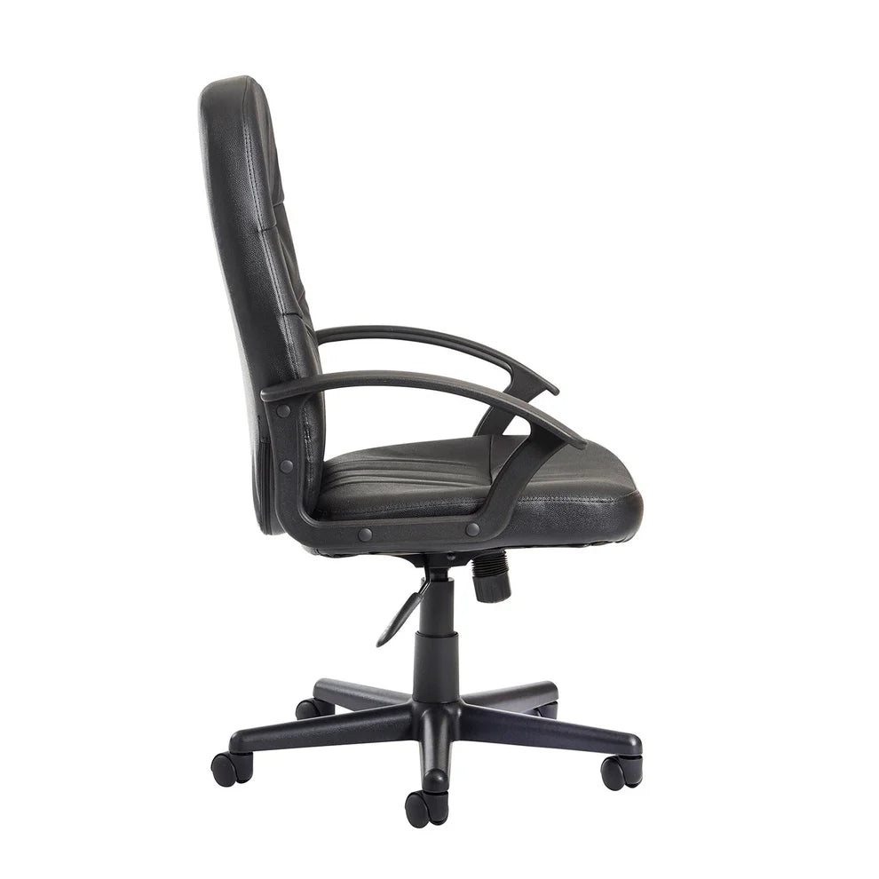 Black office chair on a white background