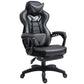 Computer Gaming Chair with Lumbar Support and Footrest, Grey