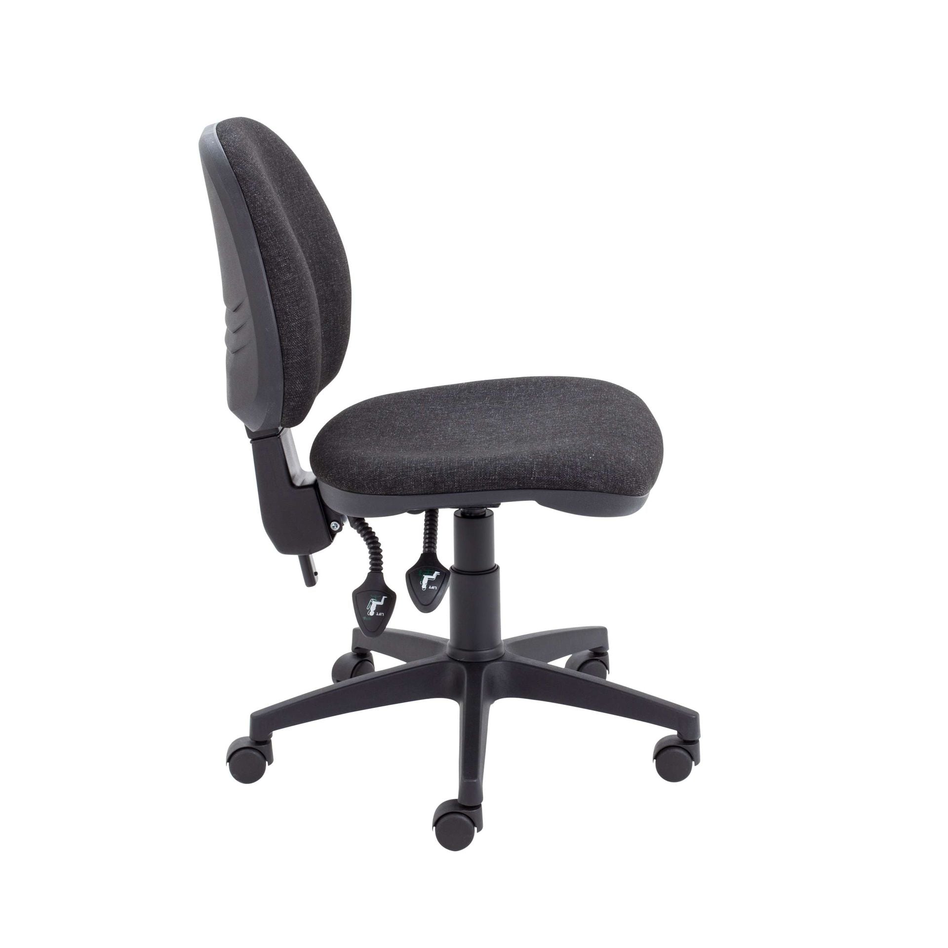 Black office chair on a white background