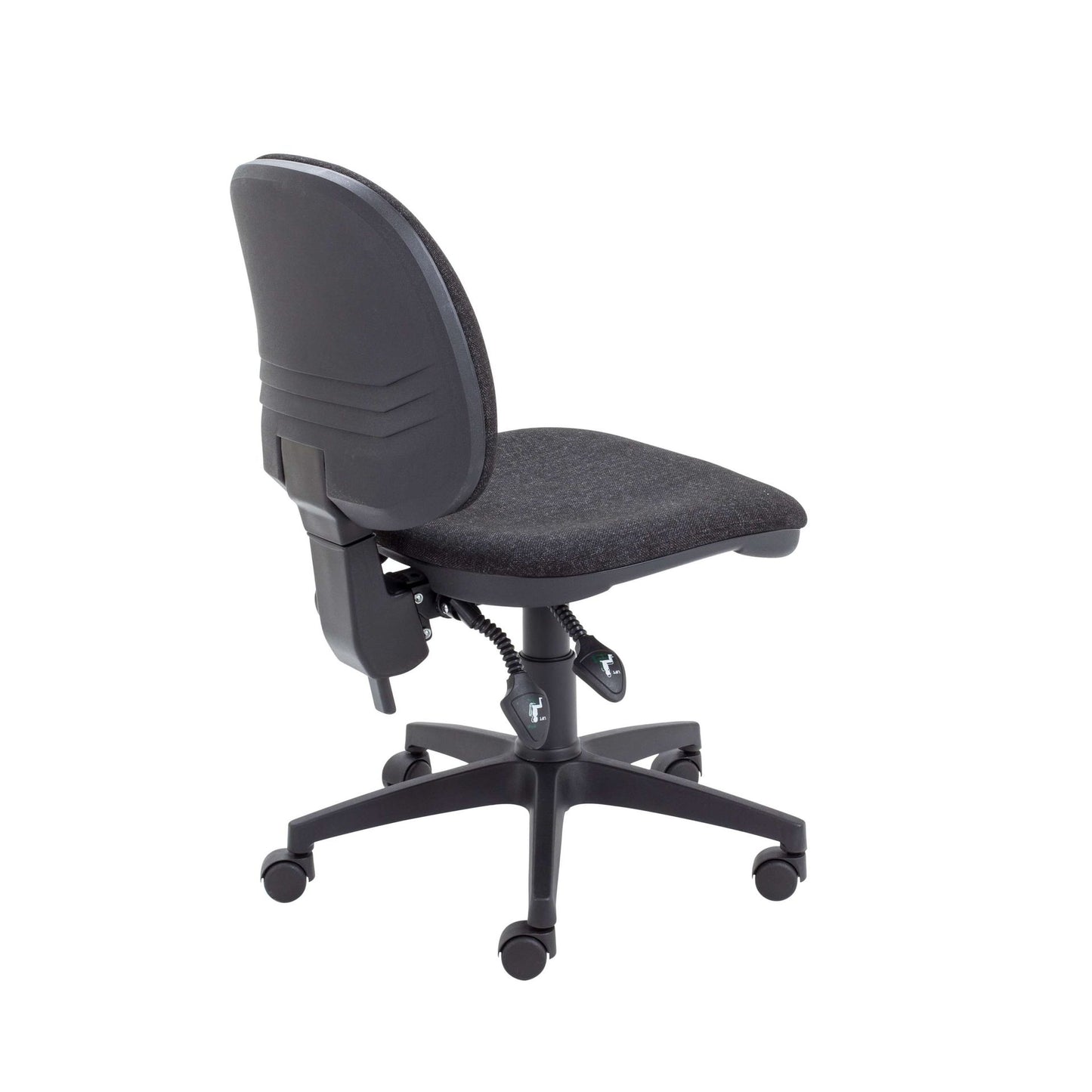 Black office chair on a white background