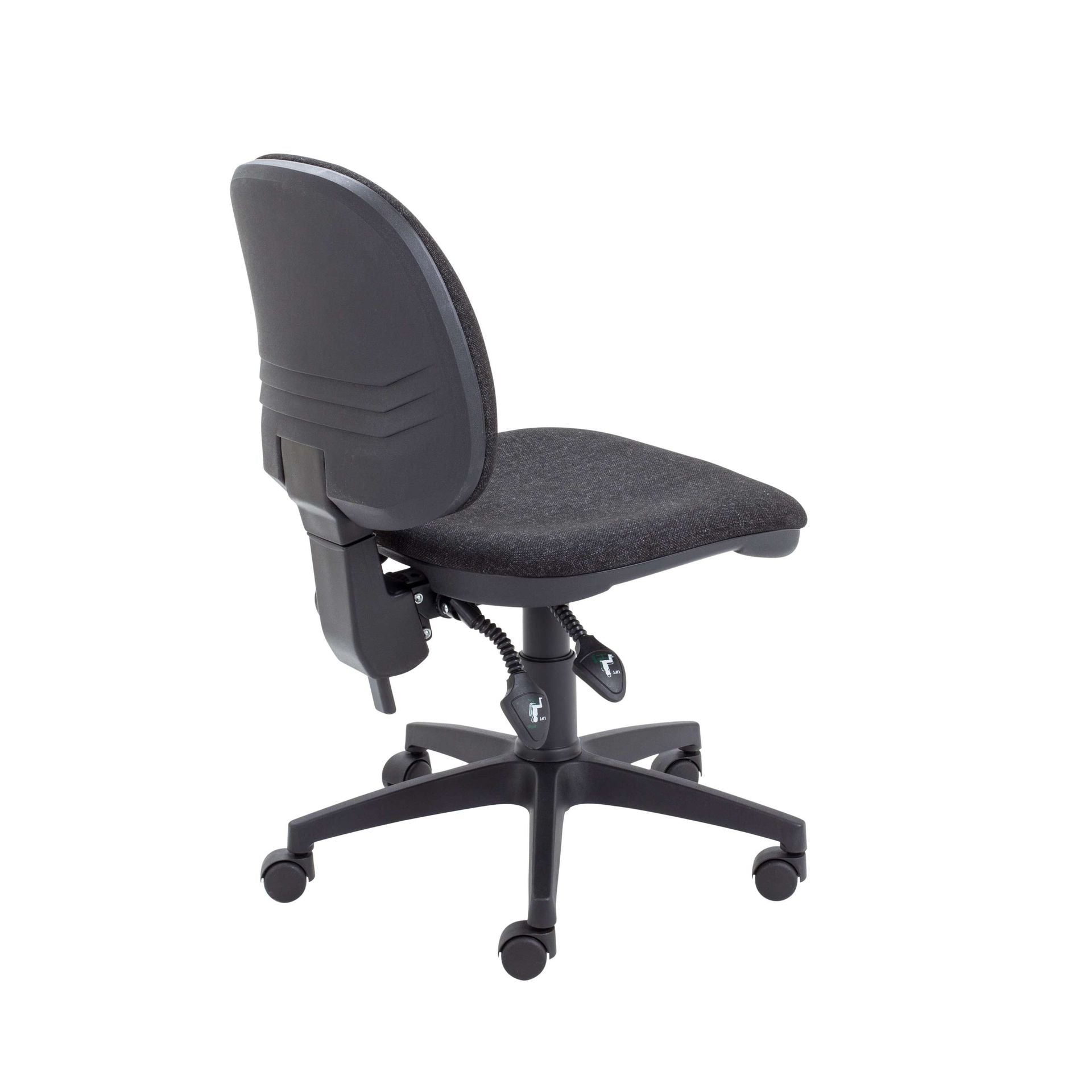 Black office chair on a white background