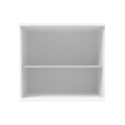 Core Bookcase in white against a white background. 