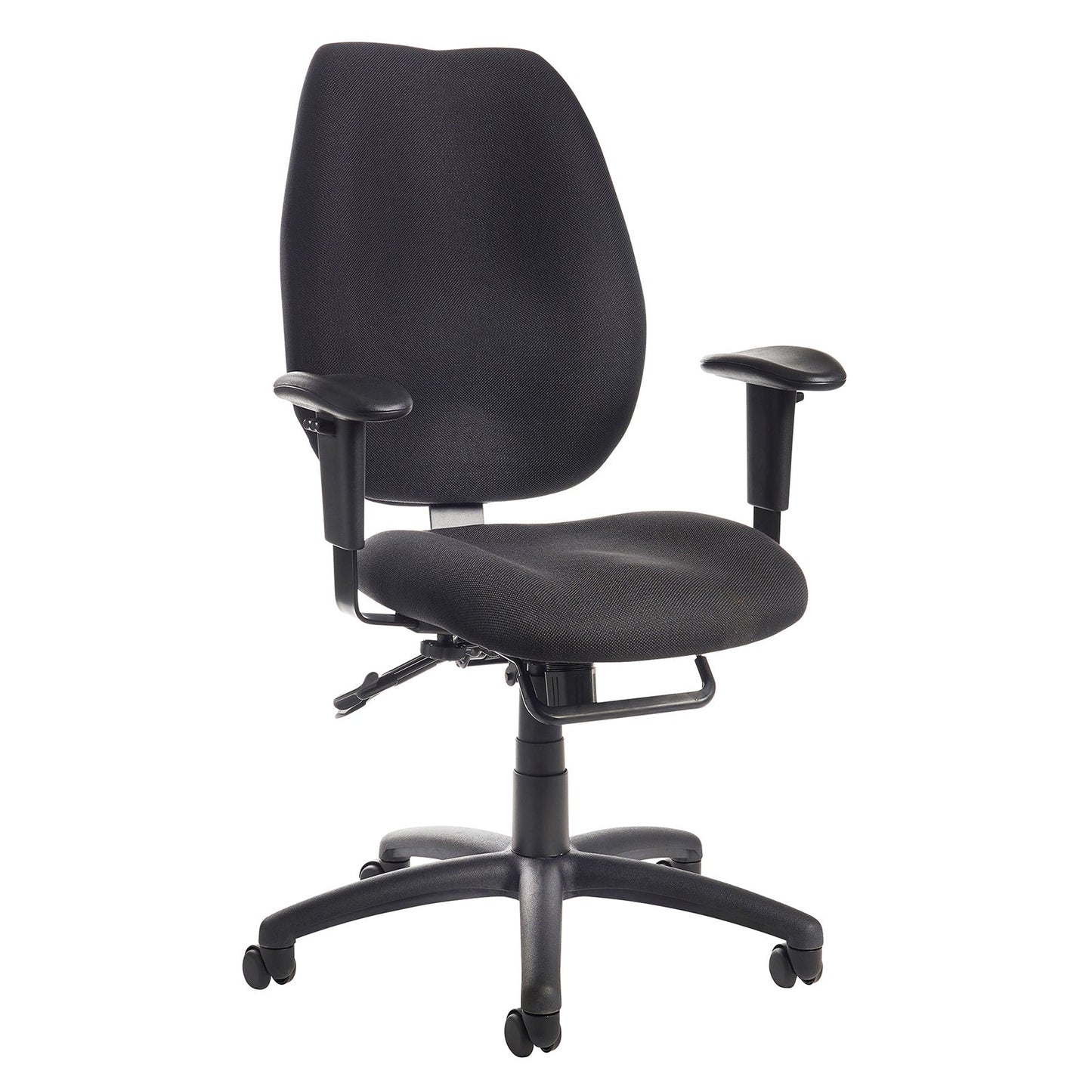 Cornwall Multi Functional Operator Chair in black.