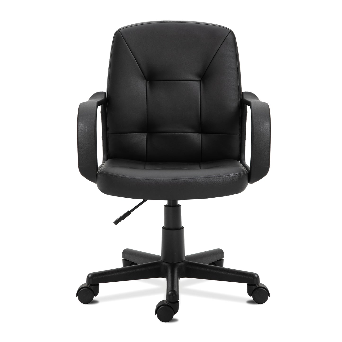 Black office chair on a white background