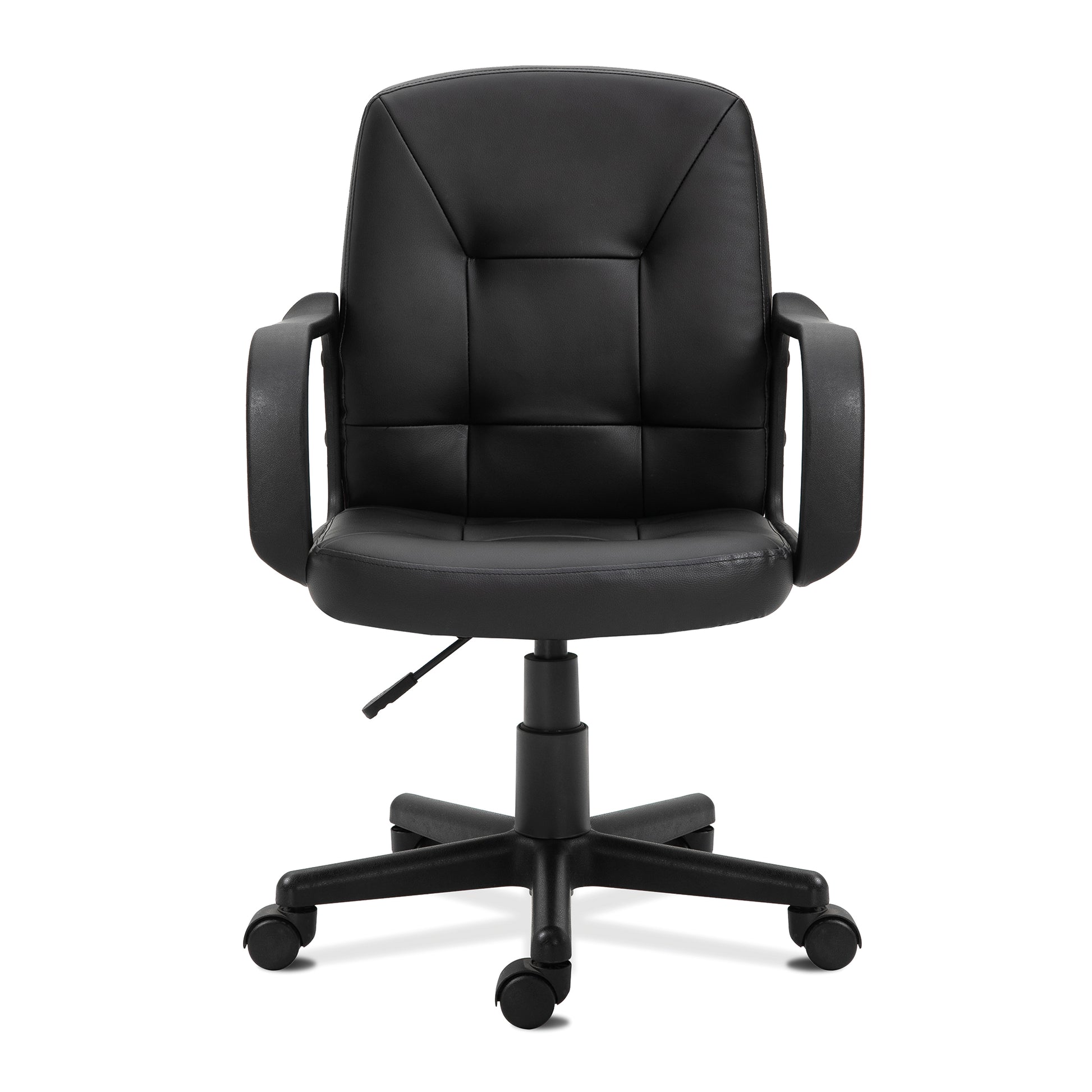 Black office chair on a white background
