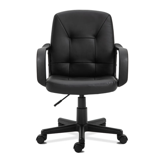 Black office chair on a white background