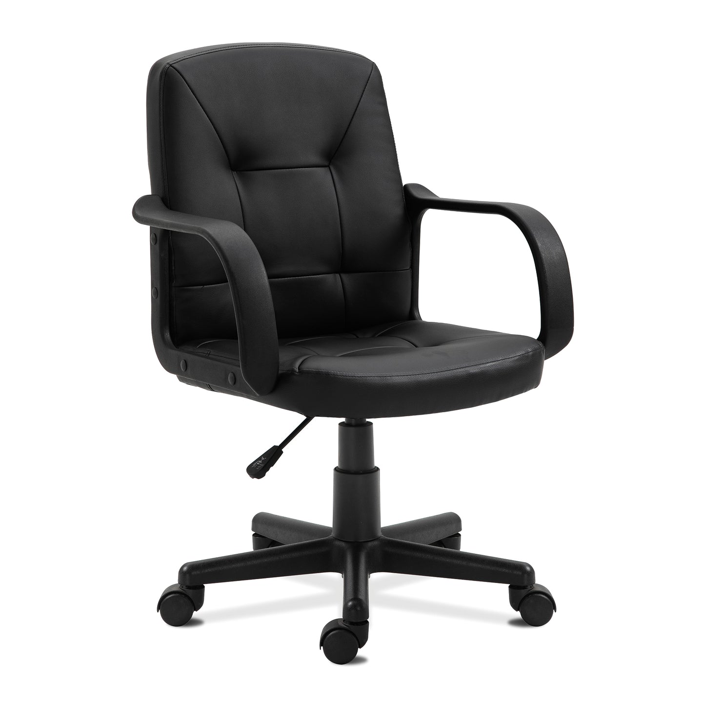 Black office chair on a white background