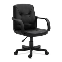 Black office chair on a white background